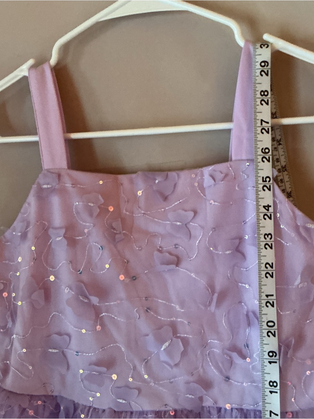 ✨ The Children's Place Girls 3D Butterfly Mesh Fit & Flare Dress Purple 16 NWT - Picture 6 of 13